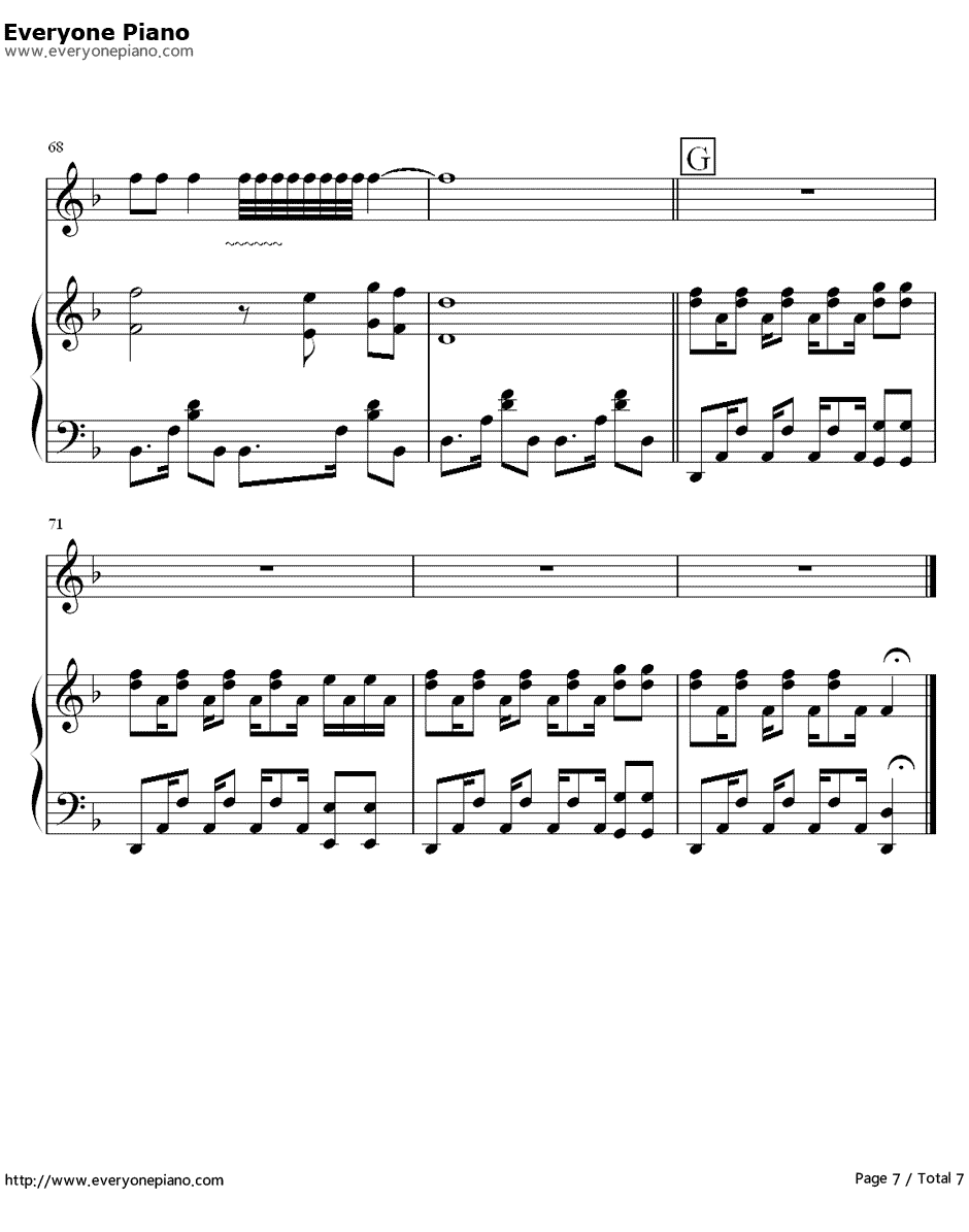 钢琴谱7