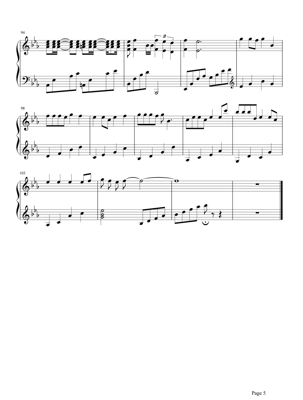 钢琴谱5