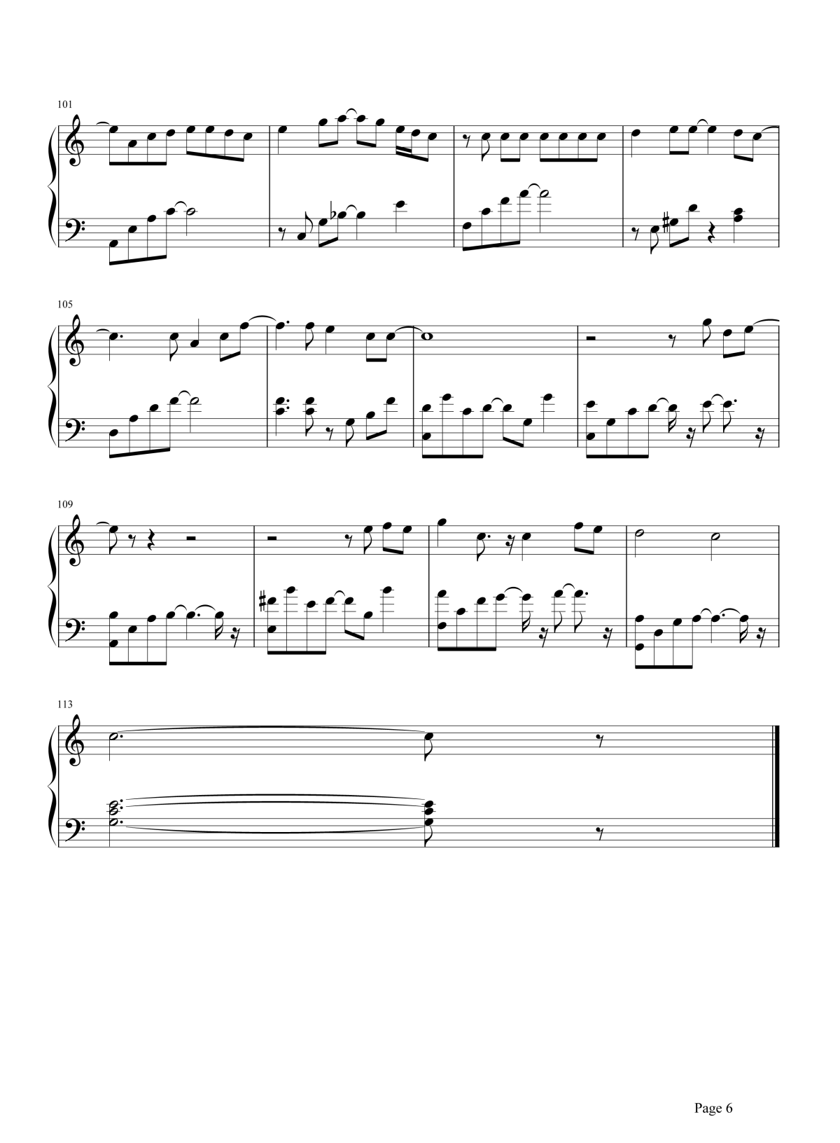 钢琴谱6