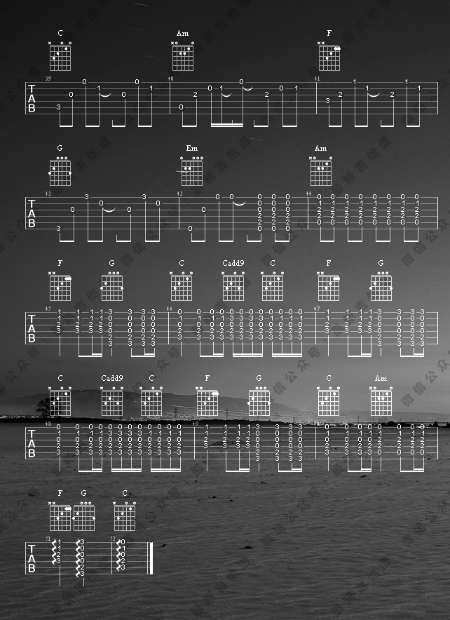 请你爱我或给我一把枪吉他谱3-马潇与灰杜鹃-C调指法