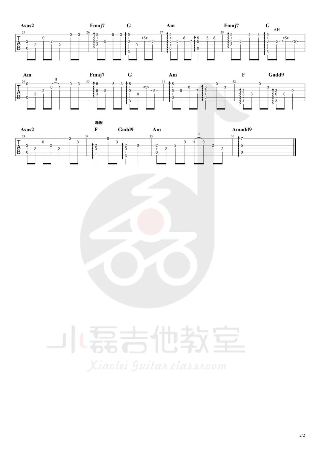 穿越时空的思念指弹吉他谱2