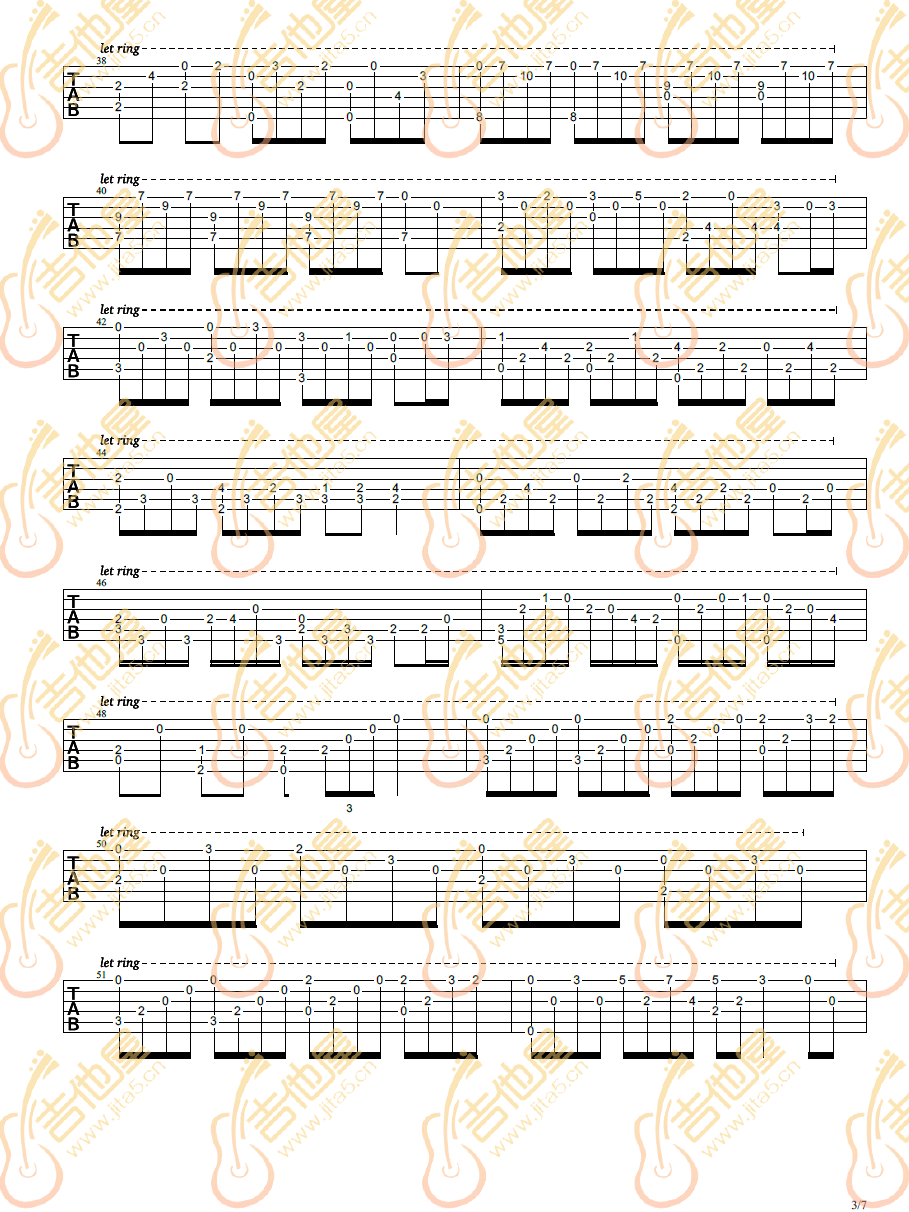 花之舞指弹吉他谱3