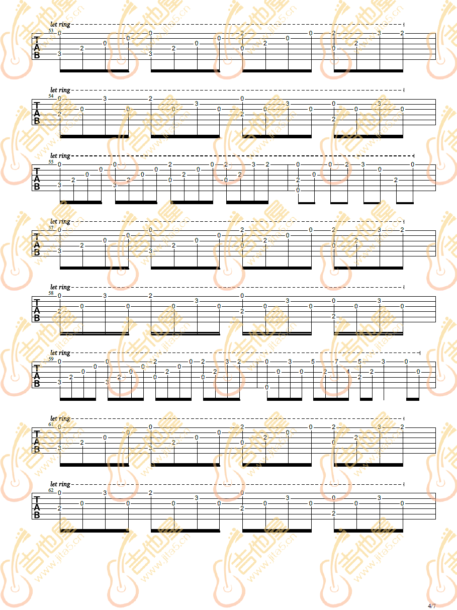 花之舞指弹吉他谱4