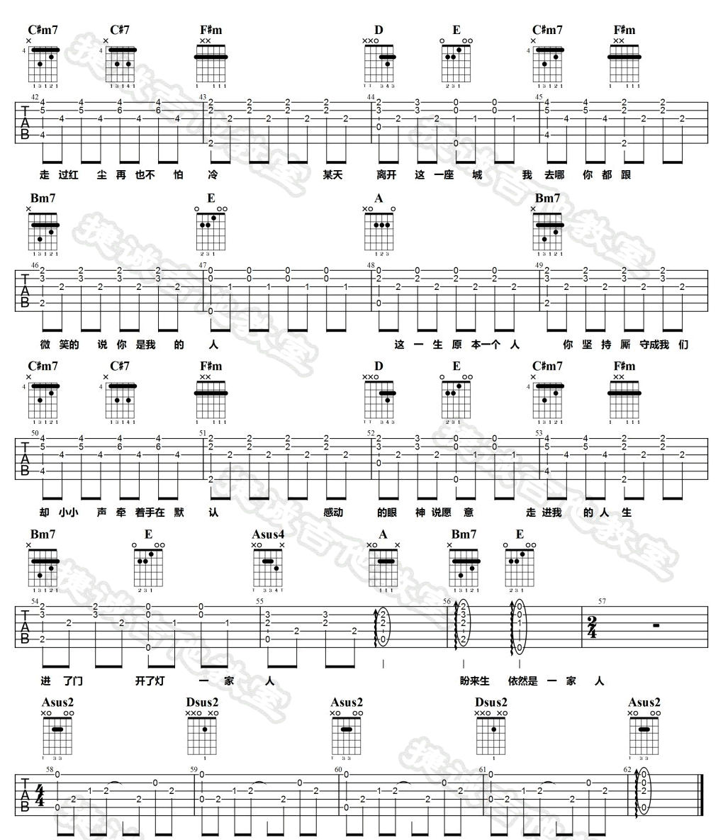 将故事写成我们吉他谱3-林俊杰-G调指法