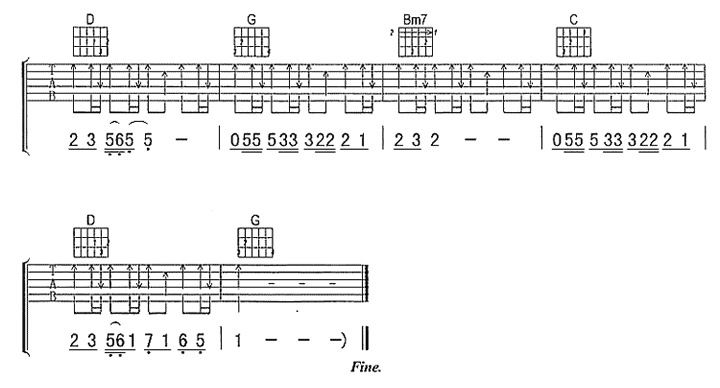 豆浆油条吉他谱3-林俊杰-G调指法